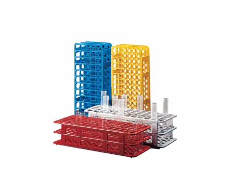 [LI-K568-03] White plastic 50 mL tube rack clamp